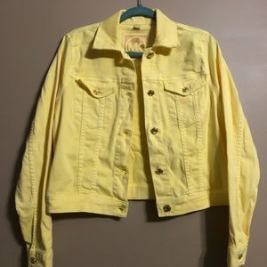 Michael Kors jean jacket lemon yellow size M